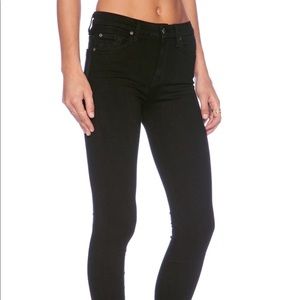7 For All Mankind Gwenevere Black Skinny Jeans Size 24